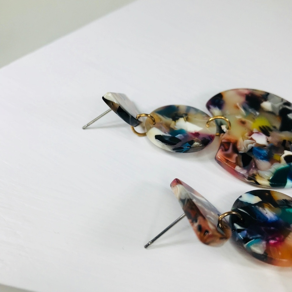 ⚡️FLASH SALE⚡️Multi Geo Stack Statement Earrings - Picture 4 of 4